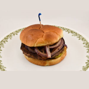 Ham Burger with Grilled Onions